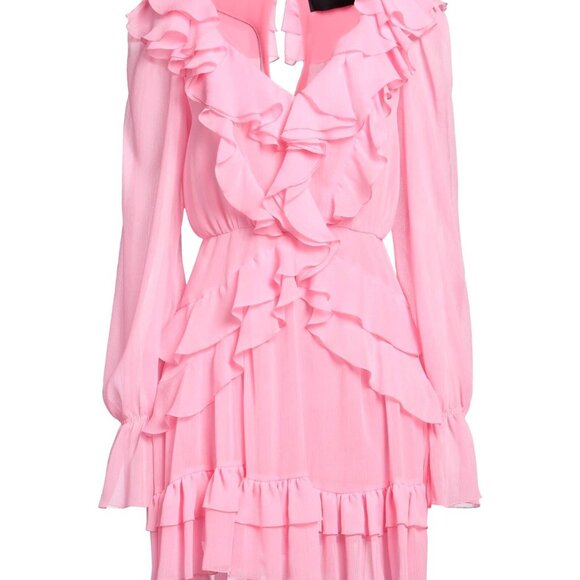 Pink Soft Ruffles Mini Dress - Picture 2 of 7